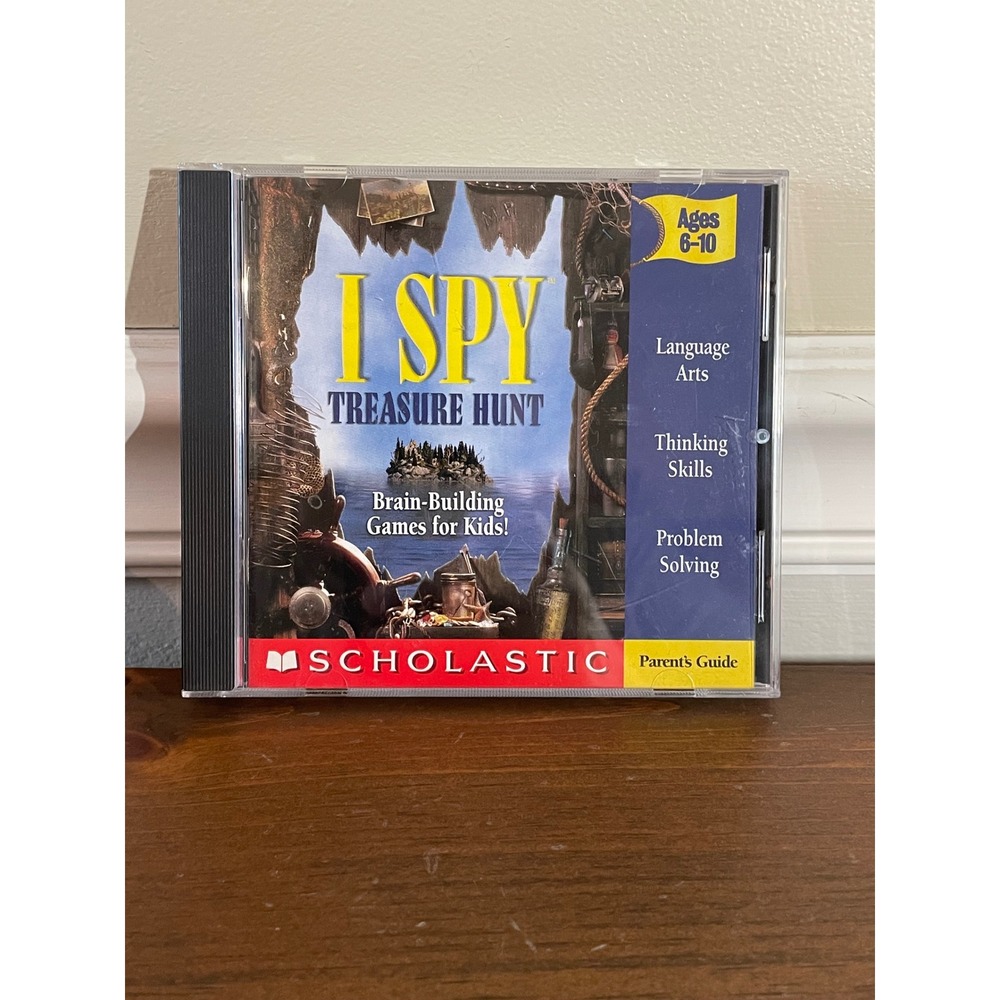 Scholastic I Spy Treasure Hunt PC CD-ROM Game Kids Ages 6-10 Educational Puzzle